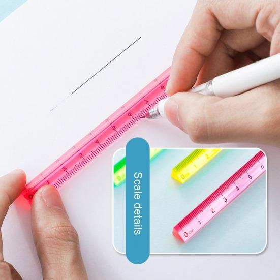 2 шт. прозрачная линейка, канцелярские принадлежности, инструмент для измерения и рисования, не легко деформируется, красочная весовая линейка, школьные принадлежности