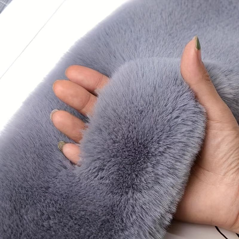 1 шт. Зимний унисекс искусственный мех теплый утолщенный шарф мягкий женский модный универсальный плоский крест шарф