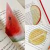 1 Piece Cute Creative Design Bookmark Acrylic Transparent Fruit Series Book Tab INS Simplicity Bookmark Student Stationery Gift