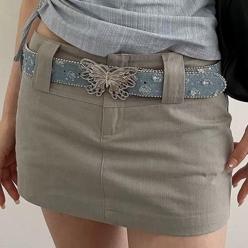 Korean Style Retro Jeans Belt Female Personality Y2K Vintage Ins Style With Jeans Belt Decoration Belt Clothing Accessories