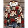 Womens Oversized Crewneck Sweatshirt With 3D Dog Print Christmas Collection