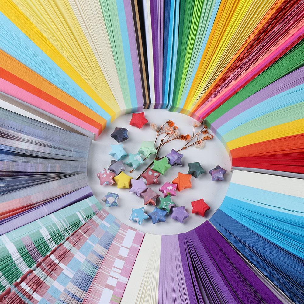 Детский Разноцветный Домашний Декор Наилучшие Пожелания DIY Поделки Скрапбукинг Оригами Полоски Бумаги для Складывания Звезд