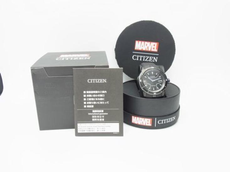 CITIZEN Purchased in April Like no excellent Marvel Collaboration Black Panther Watch Reduced. 2022. new, scratches, condition. Eco-Drive Men's