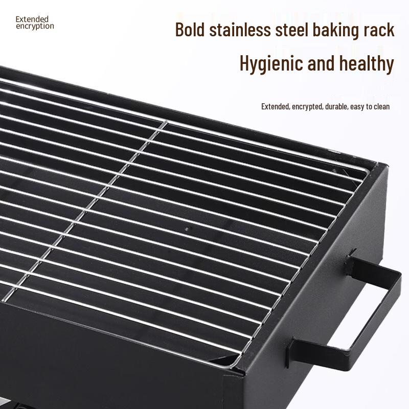 Zhishi Stainless Steel Portable BBQ Grill with Lid