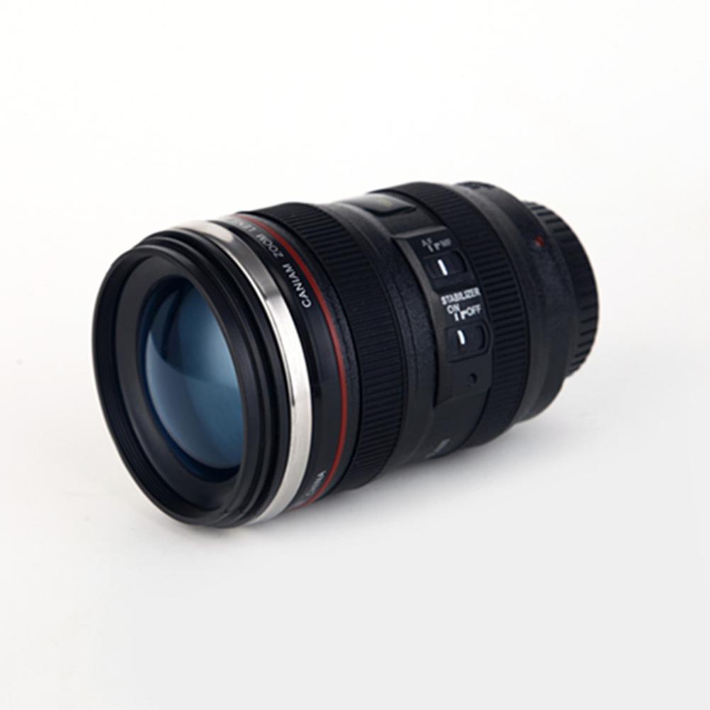 Camera Lens Coffee Mug 350ml Stainless Steel Insulated Reusable Travel Cup Creative Gift For Photographers