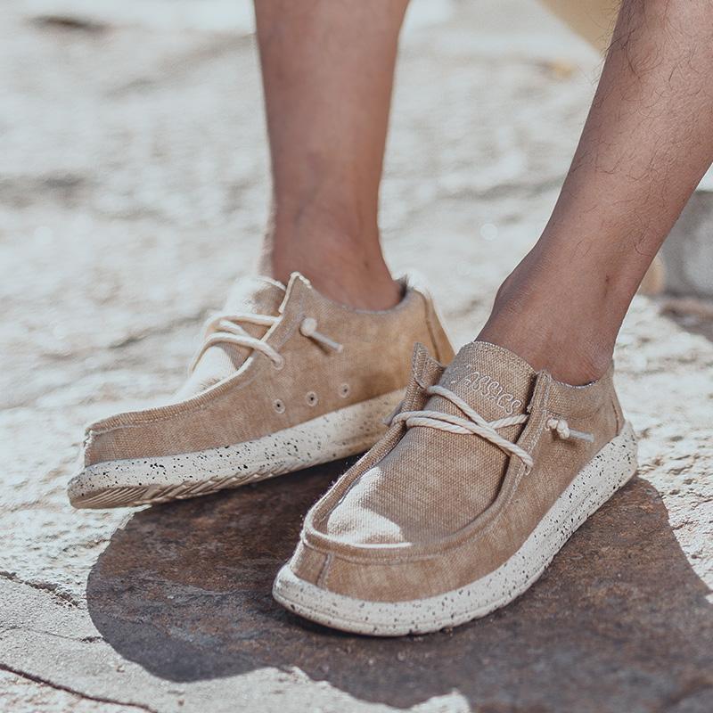 Men Vulcanized Shoes Slip Wear New Summer Men's Canvas Shoes Comfortable Soft Men's Shoes Breathable Men's Casual Flat Shoes