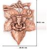 Господь Ганеша на креативном настенном панно из листьев (20 см x 1,25 см x 28,75 см, Коричневый)