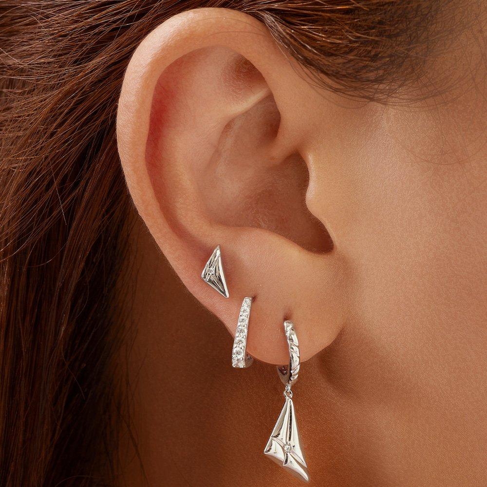 [Ania Haye] Triangle Kiss 925 Silver Stud Earrings E059-05H