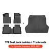 YZ For Hyundai Santa Fe MX5 Sonata Tucson NX4 Kona Grandeur KIA Sorento Car Trunk Mat Luggage Mat  TPE LHD Set Floor Liner Mat