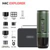 HiBREW H4C Portable Espresso Maker, Handheld Manual Coffee Machine for Camping, Travel & Home Use, Green - Explorer