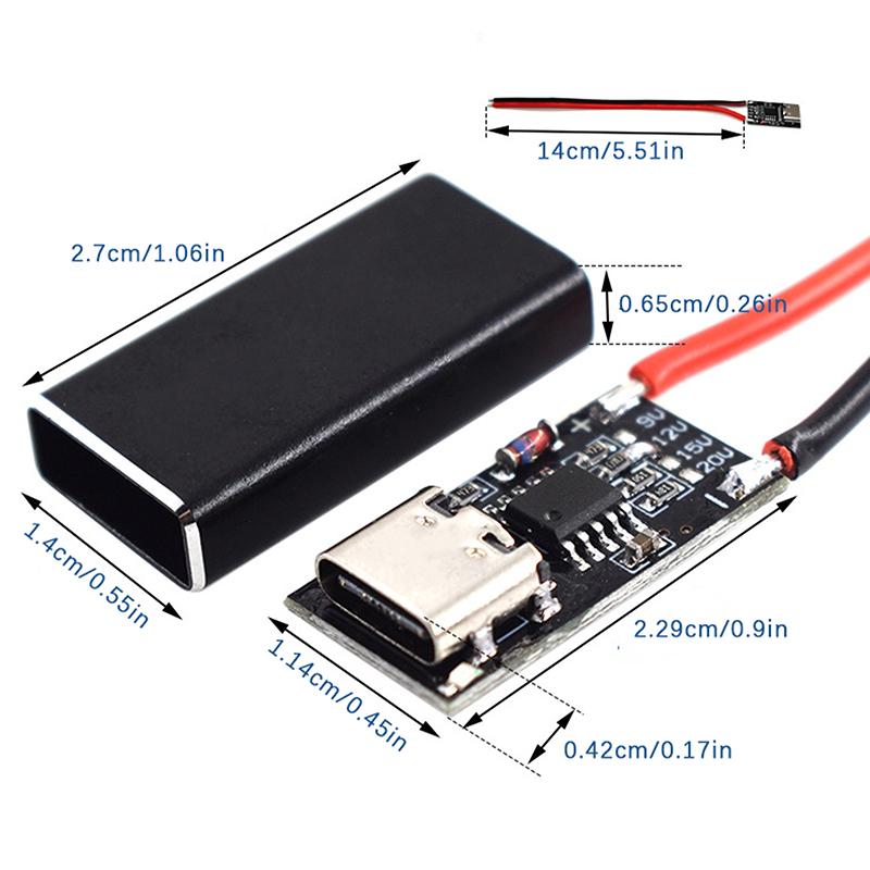 Плата-приманка Pd/Qc, модуль быстрой зарядки Usb Boost Type-C 9 В 12 В 15 В 20 В, модуль детектора опроса для быстрой зарядки
