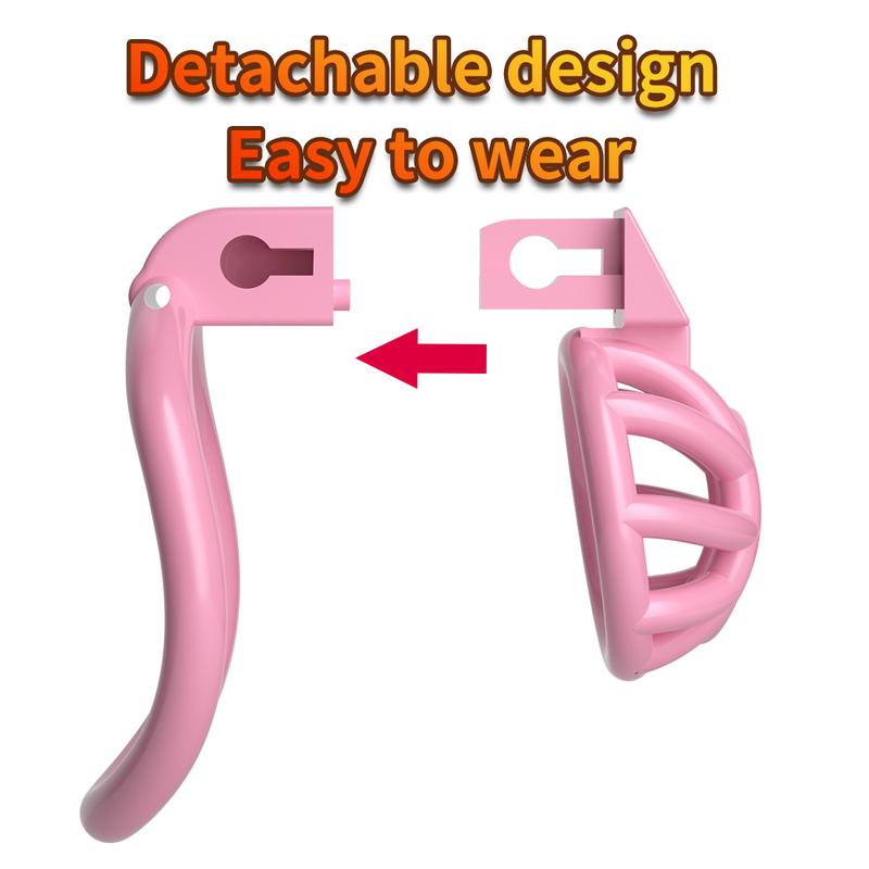 Male Chastity Cage Lock Hollow Out Breathable Invisible Wear Comfortable Pink Black Three Sizes