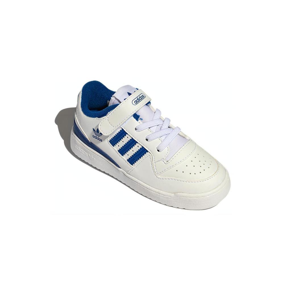 adidas Оригинальные FORUM Low I Низкие детские кроссовки Бело-синие для младенцев и малышей FY7986