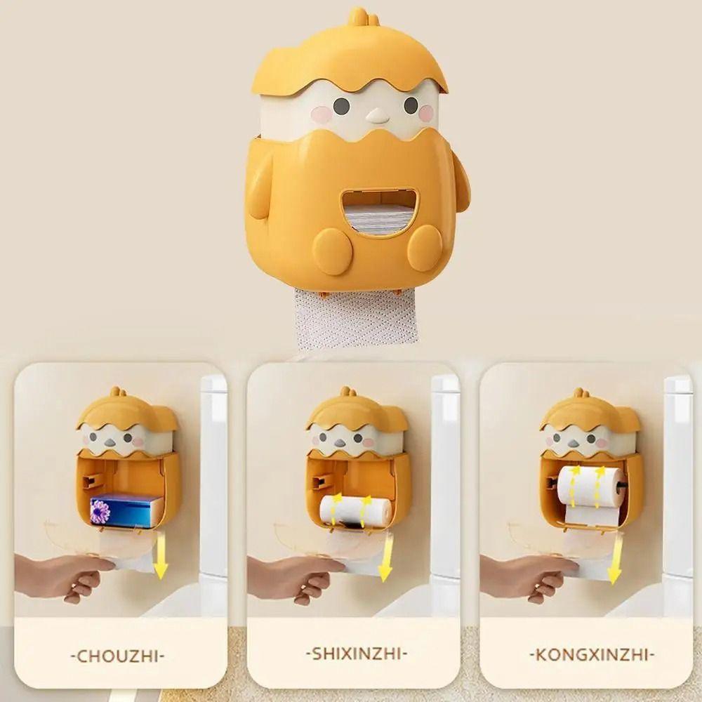 Водонепроницаемая стойка для хранения рулонной бумаги, мультяшный ящик для хранения мелочей для ванной комнаты, мешок для мусора