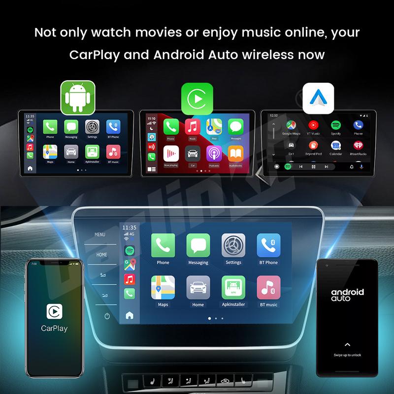 CarlinKit Carplay Ai Box Android 13 11 ТВ-бокс SM6225 QCM6125 2290 Беспроводной Android Auto Car Play Box 4G LTE Бокс для потокового видео
