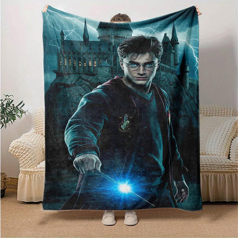 1pc, Harry Potter Hogwarts Gryffindor House Crest Throw Blanket, Home Decor, Couch Cover, Outdoor Use, Gifts, Flannel Blankets Suitable for Bedroom, L