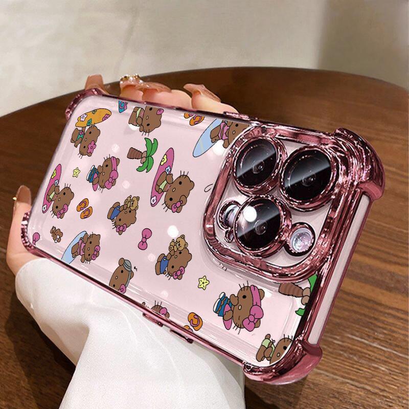Чехол для OPPO A6X A5X A6 A5 Pro Reno 15F 15 14F 14 13F 12F 11F 13 12 Pro 5G Ударопрочный Черный Силиконовый Surfing Hello Kitty Чехол