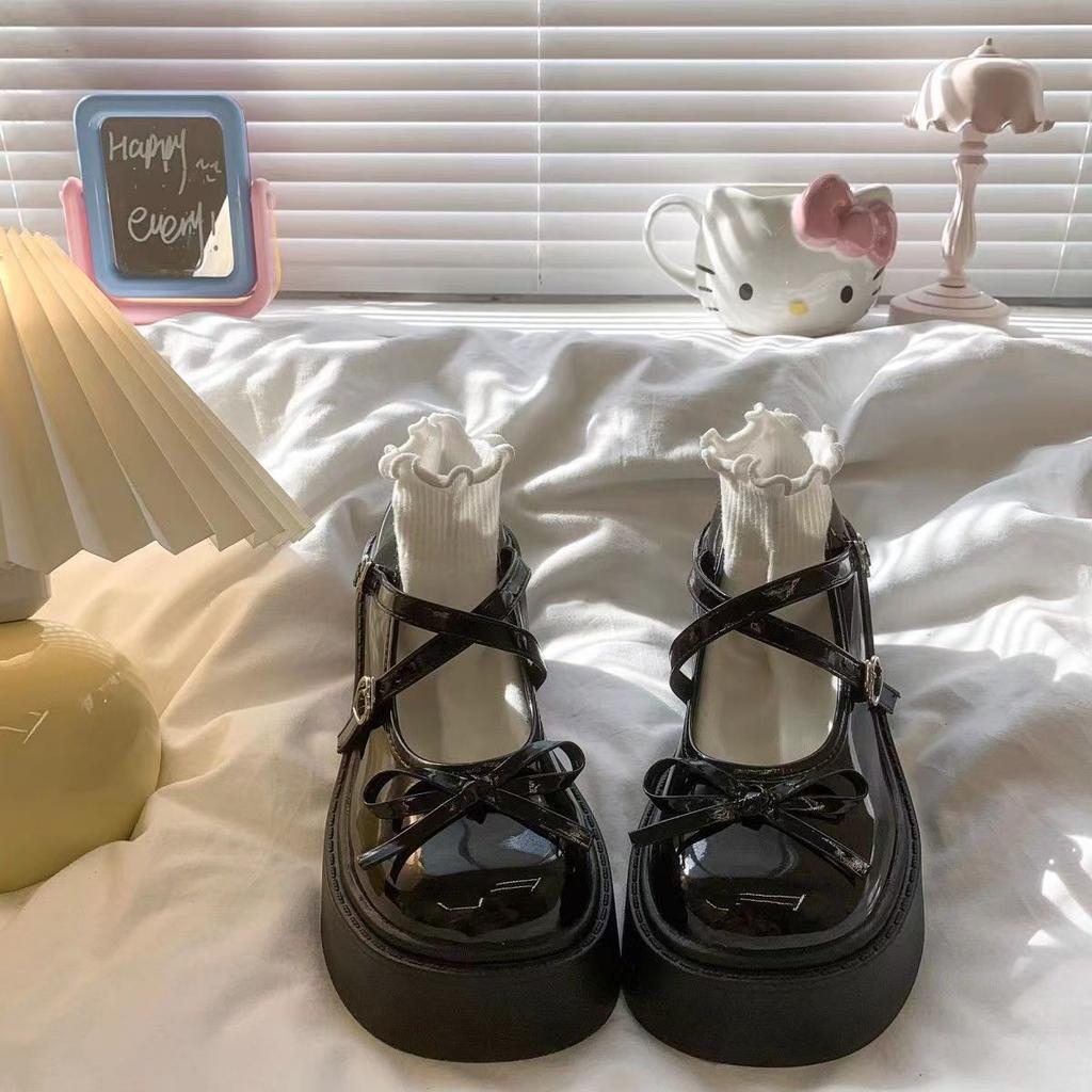 Женские весенние туфли-лодочки с круглым носком на толстом каблуке Туфли Мэри Джейн Туфли на платформе для женщин Платье Студенты Женские туфли на каблуке в стиле Лолита