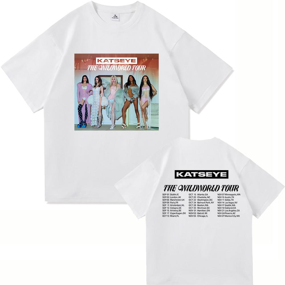 KATSEYE THE WILDWORLD TOUR 2026 T Shirt Fashion Men/women Clothing Harajuku Clothes Vintage Cotton TShirts for Lovers Gifts