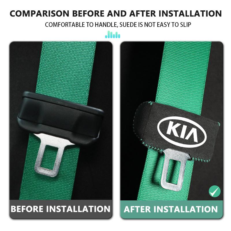 Car Seat Belt Anti Scratch Buckle Protector Cover Accessories For KIA Rio K5 K2 Sportage Ceed Sorento Picanto Stinger Soul