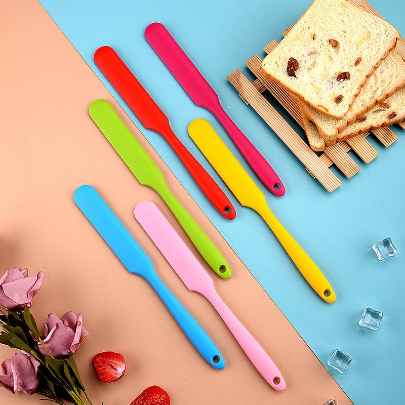 24cm Silicone Spatula Non-Stick Butter Cake Long Spatula Cream Spatula Heat Resistant Flexible Blender Cookie Pastry Baking Tool