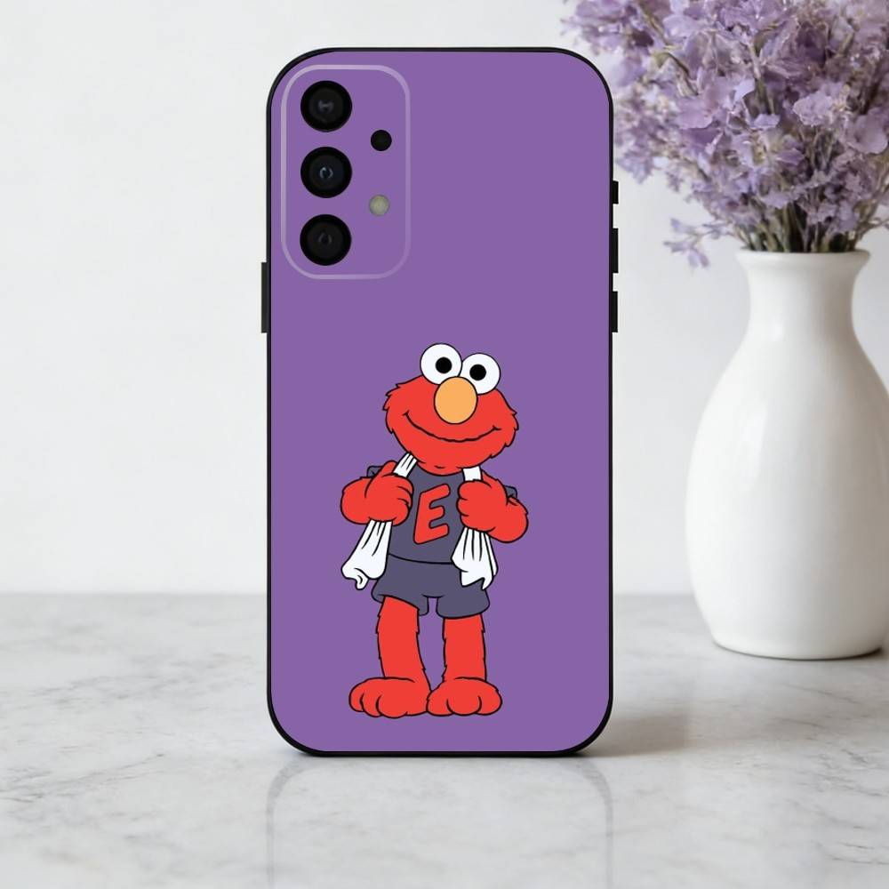 C-Cartoon R-Red cute A-Elmo-O Phone Case For Samsung Galaxy A73,A72,A71,A70,A53,A52,A51,Soft Silicone Black Cover