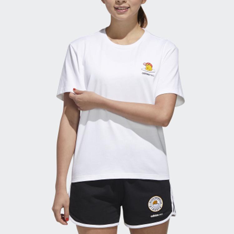 adidas Neo Gudetama Collaboration Sport Футболка с коротким рукавом Женские топы Белые GL7231