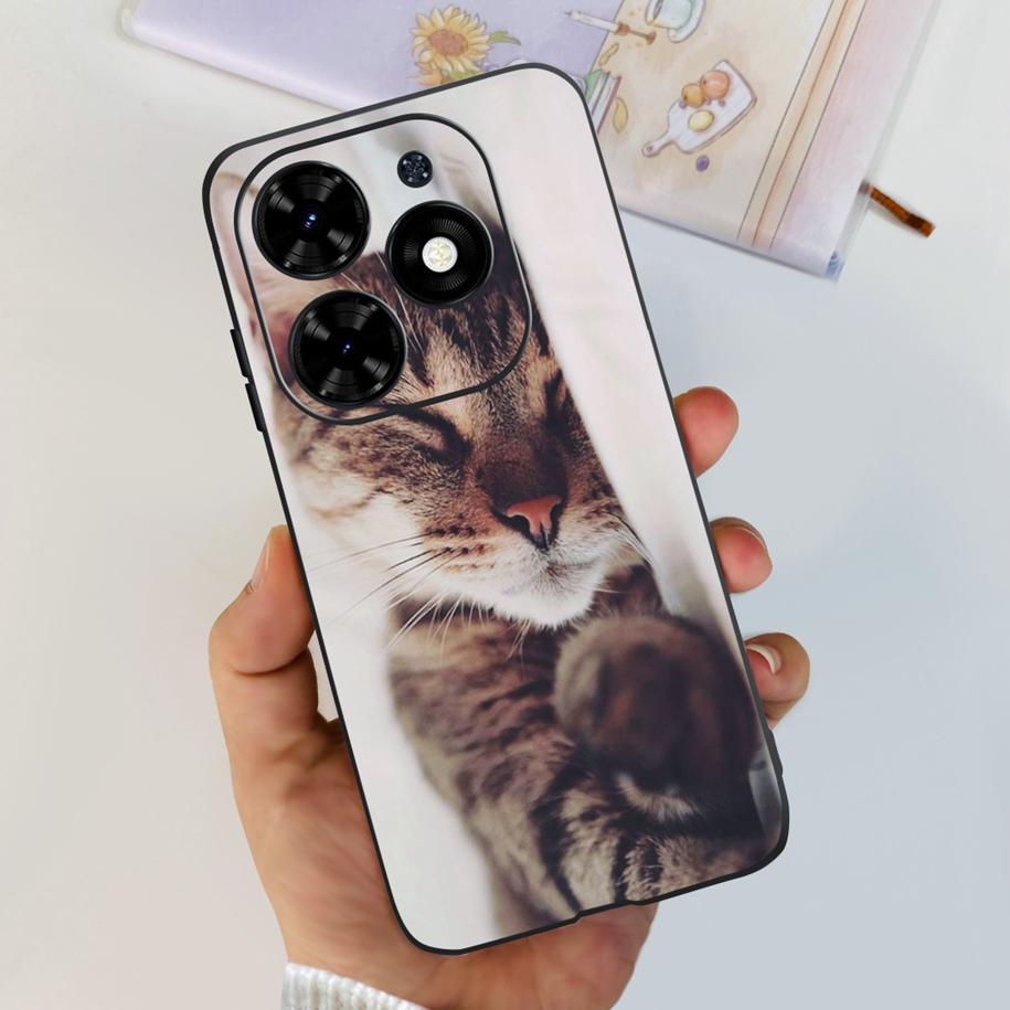 Чехол для Tecno Spark Go 2024 Популярный Цветок Астронавт Capa Силиконовый Мягкий Чехол для Tecno SparkGo 2024 BG6 Ударопрочный Корпус Телефона
