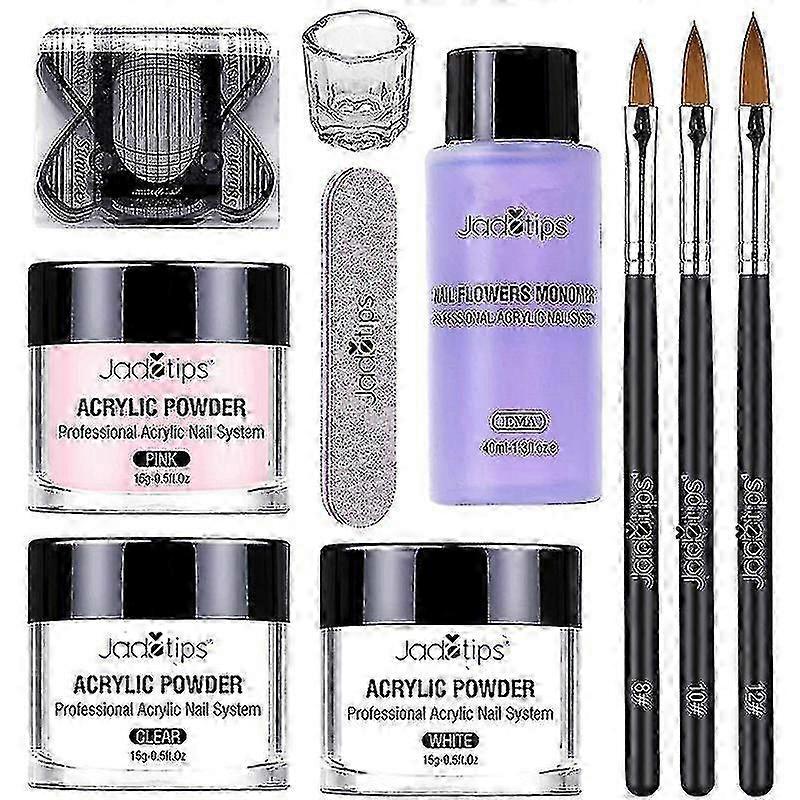 2026 40ml Acrylic Nail Colours With Brush Nails Art Starter Gift Set Manicure Tools Fk
