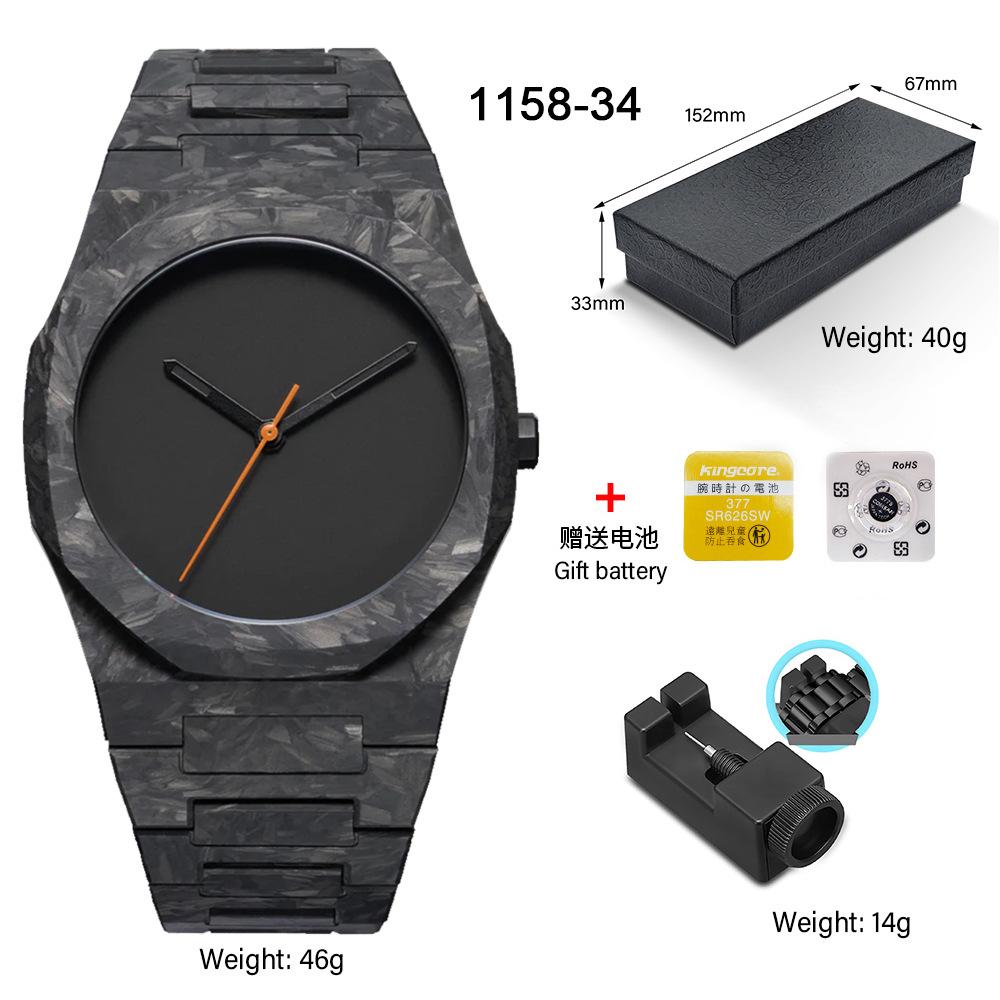 Classic Men's Watch Plastic Granular Belt Business Exquisite Waterproof Explosive Matte Oil Quartz Watch Fashion