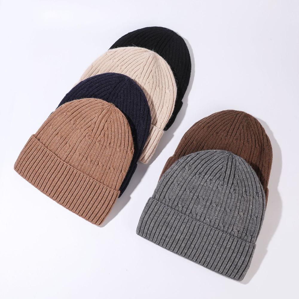 Thickened Knitted Beanies Winter Beanie Hat New Ski Cap Outdoor Riding