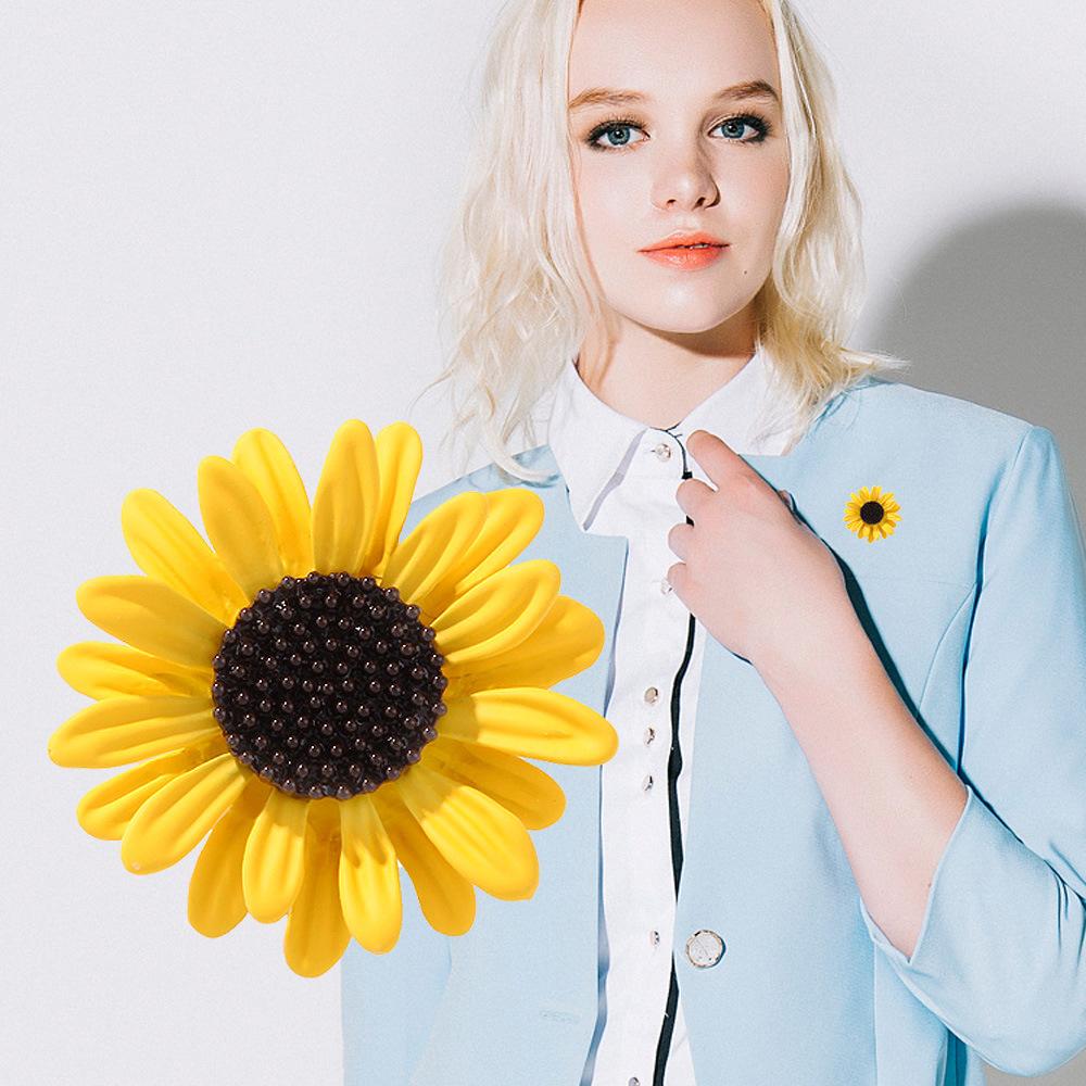 Та же брошь-подсолнух Mori Flower Маленькая свежая брошь-подсолнух Цветочный корсаж