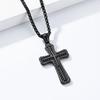Retro Street Trend Titanium Steel Cross Necklace Men's Niche Personality Punk Style Accessories Pendant