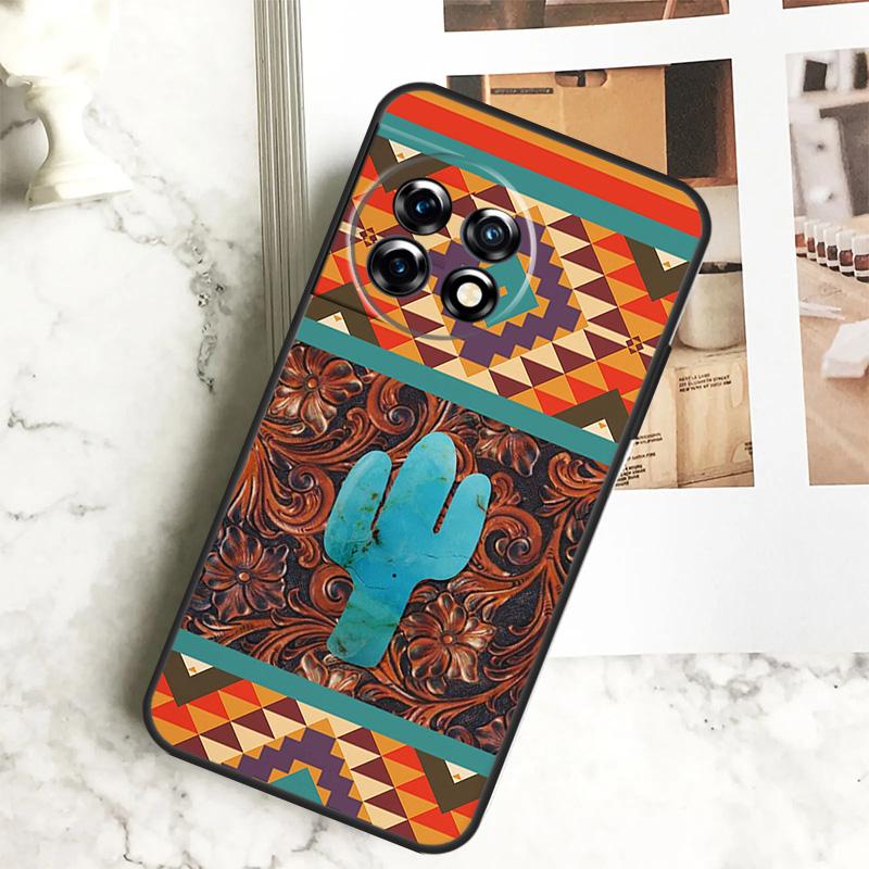 Western Cowgirl Cowboy Boho Case For OnePlus 11 12 12R 9 10 Pro 10R 9R 8T 10T Nord CE 2 3 Lite 2T N10 N20 N30 CE4 Cover