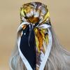 The Four Seasons Scarves Luxury Design Square Silk Hijab New Women 70X70CM Headscarf Popular Style Beach Sunscreen Kerchief