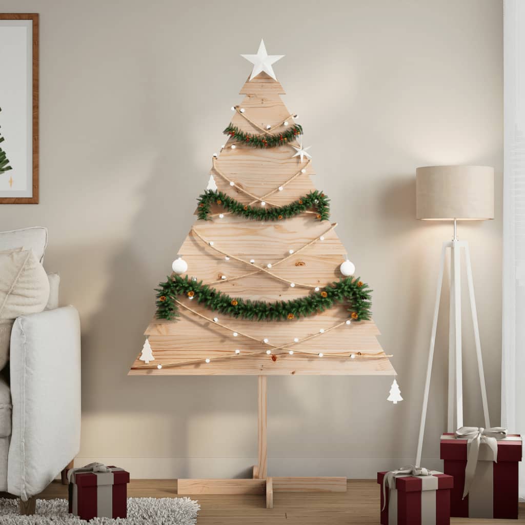 Vidaxl Drewniana Choinka Do Udekorowania, 150 Cm, Lite Drewno Sosnowe