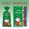 50/100pcs DIY Xmas Biscuit Bag Self Adhesive Sugar Cookies Bag New Christmas Candy Bag  Christmas