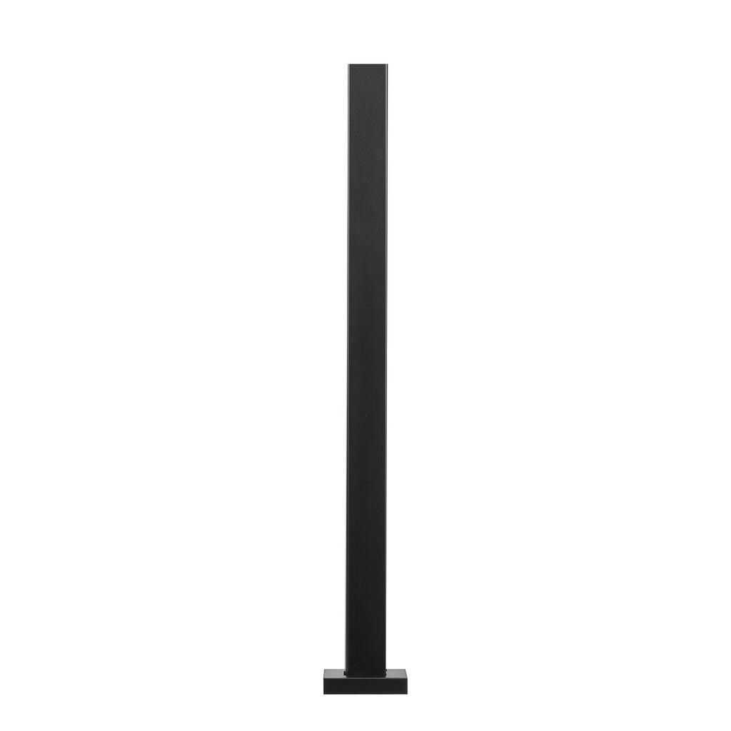 Glass Clamp 35.83" H Railing Bracket for 0.39 "-0.47 " Glass Black Black