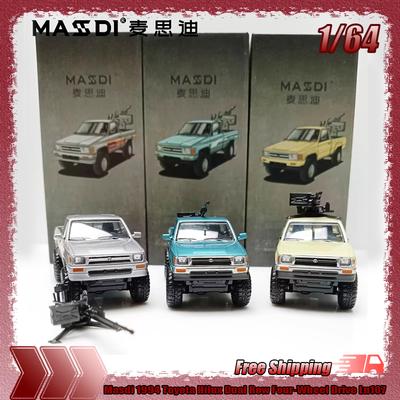 Масди 1:64 1994 Toyota Hilux Двойная кабина Полный привод Ln107 Симуляция Миниатюрная Литая Модель Автомобиля Коллекционная Кастомная Игрушка Подарок