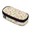 Pen Case Large Capacity Strong Polyester Fabric Zipper Closure with Mesh Pocket Removable Divider and Pen Slots for Classroom Use