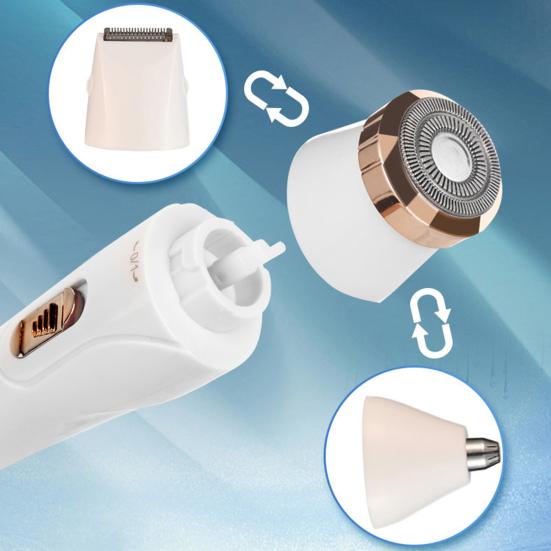 Электробритва 3 в 1 с 3 головками, перезаряжаемая через USB, портативная, для удаления волос на лице, теле, в зоне бикини, на руках, ногах, эпиляторе, бритве, триммере