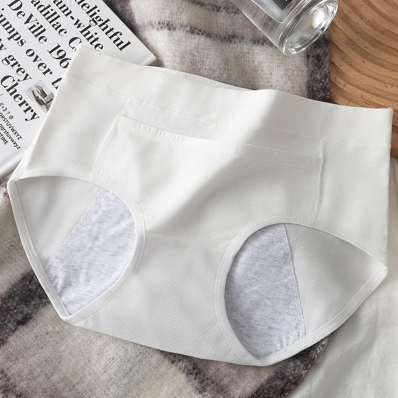 Женские менструальные трусы, физиологические трусы с высокой талией, дышащее хлопковое женское нижнее белье M-XL
