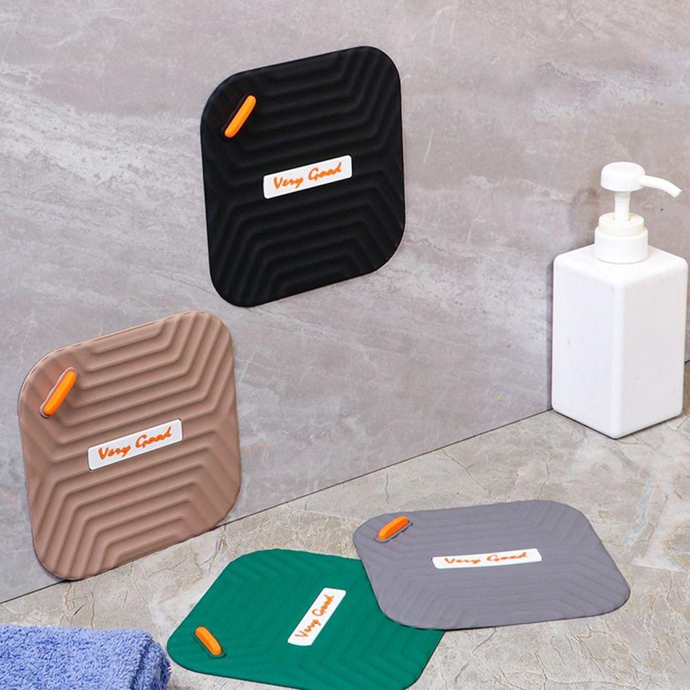 Silicone Shower Deodorant Pad 15*15cm Water Stopper Hair Catcher Floor Drain Cover Washroom