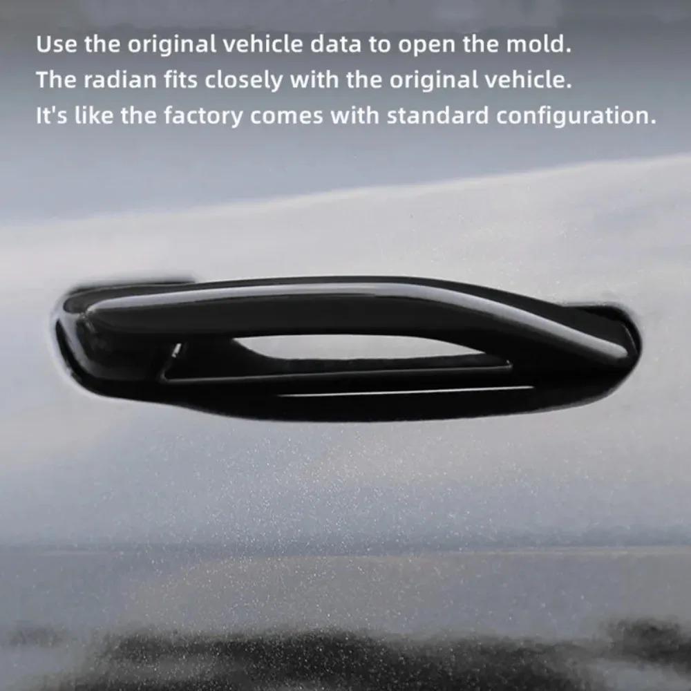 Antifreeze Door Handle Protection Cover 4pcs for Tesla Model 3 Y 2019- 2025 ABS Sticky Bonding Car Interior Upgrade Accessories