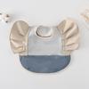 Children's Flying Sleeves Wings Baby Food Clothes Bibs, Baby Food Bags PU Waterproof and Dirt Proof Bibs