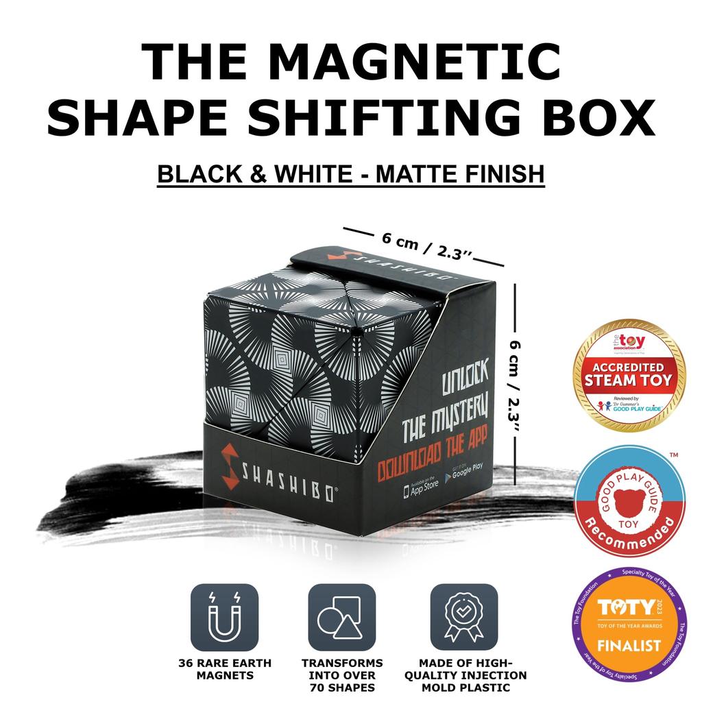 SHASHIBO Shapeshift Box — отмеченный наградами запатентованный кубик-фиджет с 36 редкоземельными магнитами — трансформируется в более чем 70 форм