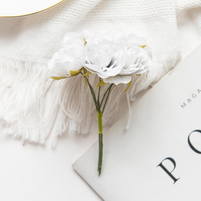 18 шт. Искусственные цветы Мини шелковый букет Свадебный декоративный DIY Венок Рождественское украшение Ваза для дома сада Скрапбукинг