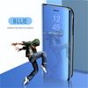 Clear View Mirror Leather Phone Case For Xiaomi Redmi Note 11 10 9 Pro 11S 10S 9S 10C 9A Mi 12 Poco X4 X3 NFC M4 M3 Pro 4G 5G Flip Stand Cover