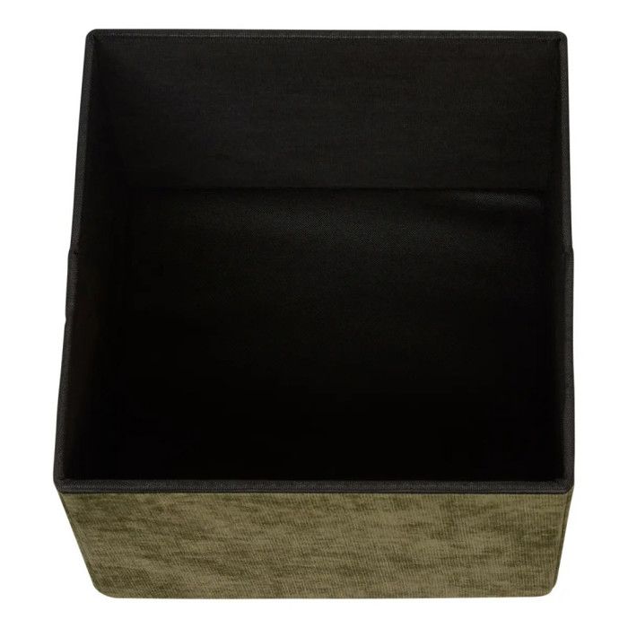 Pouf coffre pliable capitonne "Lysandre" Atmosphera - Kaki -
