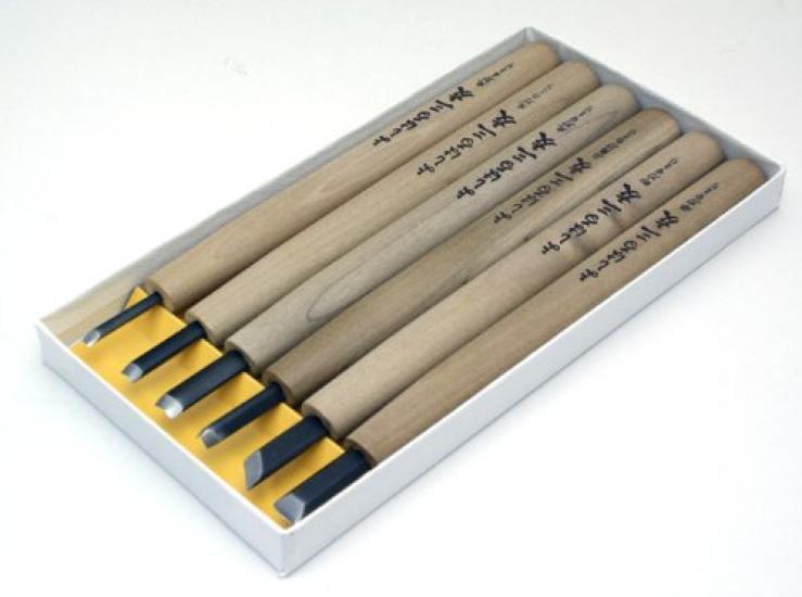 Набор столовых приборов премиум-качества Yoshiharu Cutlery Premium Quality Tsukehaga Yoshiharu Mitomo Carving Paper Boxed Set (Специальный заказ) Ножи, 6, Y-6